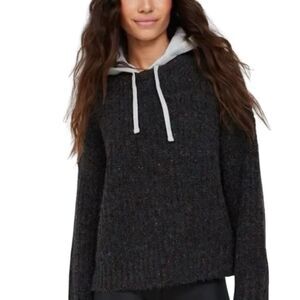 OFFLINE by aerie Chunky Knit Sweater Drawstring Hoodie - Size Medium